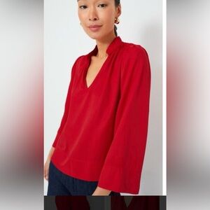 Tuckernuck Pomander Place Phillips Red Blouse Size XS NWT